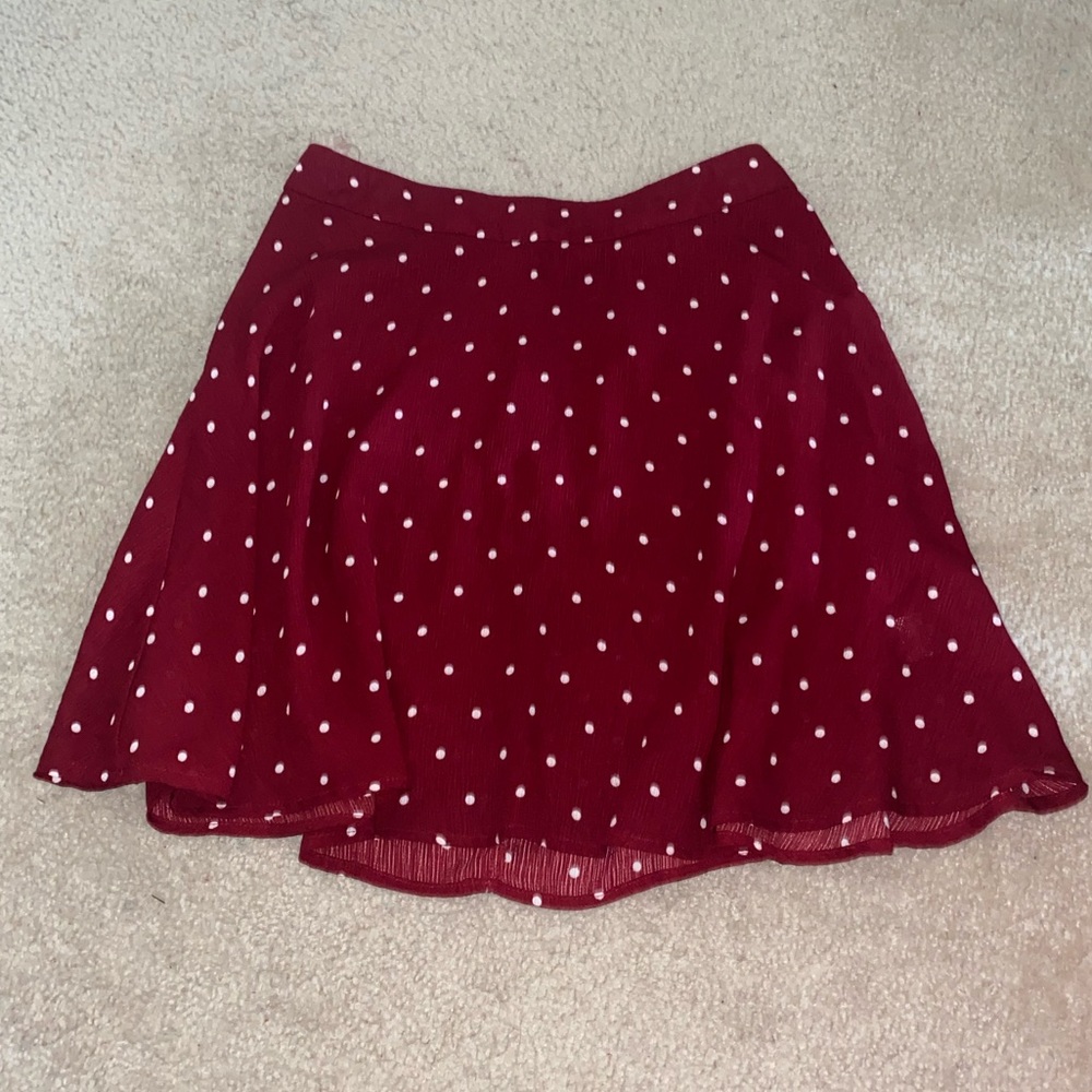Charlotte Russe Red and White Polka Dot Skirt